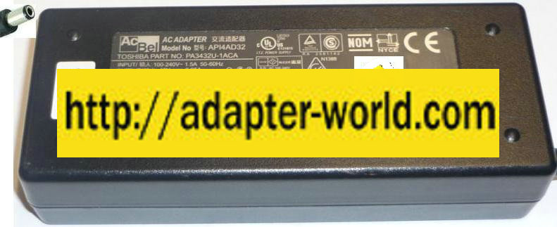 ACBEL API4AD32 AC ADAPTER 19V 3.42A LAPTOP CHARGER POWER SUPPLY