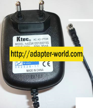 KTEC KA23A120120015G AC ADAPTER 12V 1200mA LIKE NEW EUROPE 2x5.5