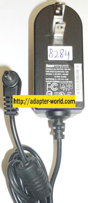 SUNNY SYS1298-1505-W2 AC ADAPTER 5VDC 3A 15W NEW -( ) 1.5x3.5mm