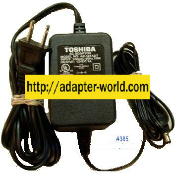 TOSHIBA AD-121ADT AC ADAPTER 12Vdc 1A -( )- 2x5.5mm 120Vac New