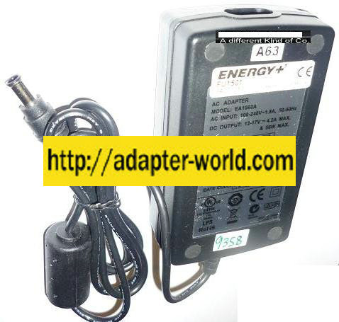 NEW ENERGY 12-17VDC 4.2A USED 4x6.5x12mm ROUND BARREL WITH PIN EA1060A FU1501 AC ADAPTER POWER SUPPLY
