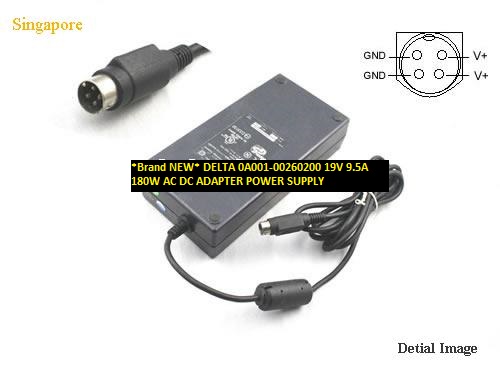 *Brand NEW* DELTA 19V 9.5A 0A001-00260200 180W AC DC ADAPTER POWER SUPPLY