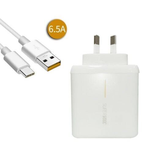 *Brand NEW*Genuine OPPO /Realme 65W SuperVOOC Wall Adapter Charger (Includes Cable) White
