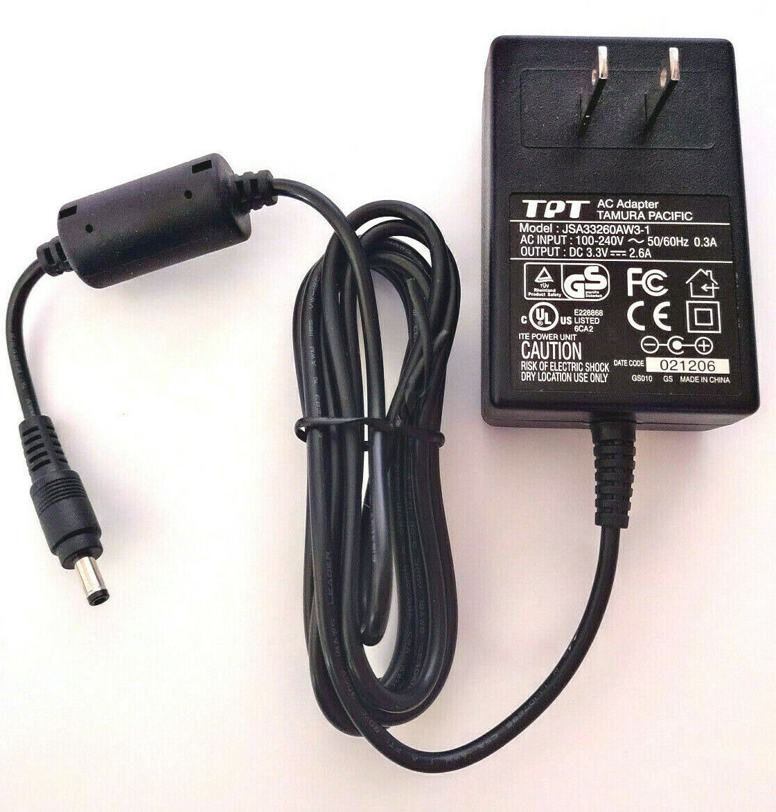 *Brand NEW* Transformer Charger TPT JSA33260AW3-1 AC Adapter DC 3V 2.6 ITE Power Supply