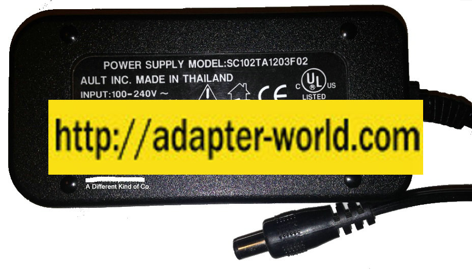 3COM SC102TA1203F02 AC ADAPTER 12VDC 1.5A NEW 2.5x5.4x9.5mm -(
