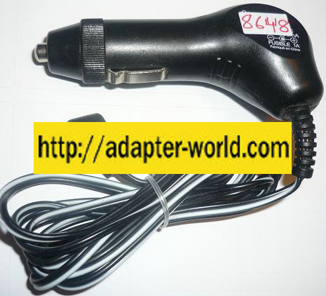 4.5VDC 350mA DC CAR ADAPTER CHARGER NEW -( ) 1x3.5x9.6mm 90 DEG