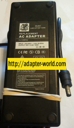 LAC-CP19V 120W AC ADAPTER 19V 6.3A REPLACEMENT POWER SUPPLY COMP