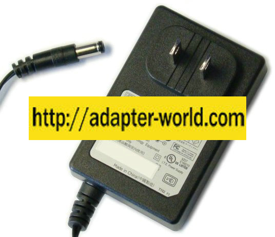 APD WA-18G12U AC ADAPTER 12VDC 1.5A -( )- 2.5x5.5mm 100-240Vac u