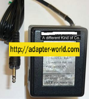 APF 415 AC ADAPTER 4.5VDC 150mA NEW PIN POWER SUPPLY 117VAC 60