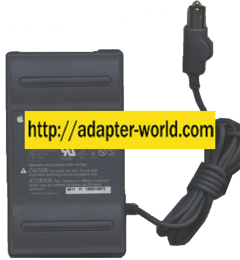 APPLE POWERBOOK DUO AA19200 AC ADAPTER 24VDC 1.5A New 3.5 mm Si