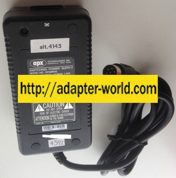 APX SP40905Q AC ADAPTER 5VDC 8A 6Pin 13mm Din Male 40W SWITCHING