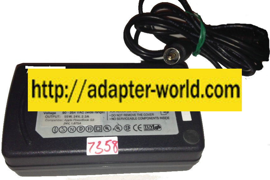 BATTERY TECHNOLOGY MC-PS/G3 AC ADAPTER 24VDC 2.3A 5W New Female