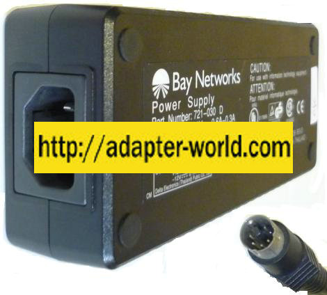 BAY NETWORKS ADP-20DB AC ADAPTER 12V 0.7A 20W POWER SUPPLY