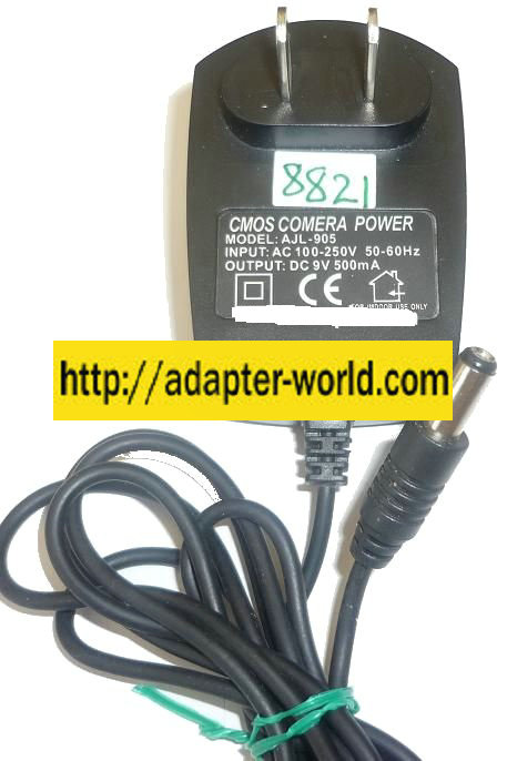 COMOS COMERA POWER AJL-905 AC ADAPTER 9VDC 500mA NEW -( ) 2x5.5