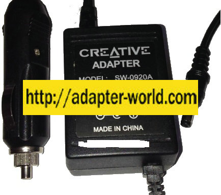 CREATIVE SW-0920A AC ADAPTER 9VDC 2A NEW 1.8x4.6x9.3mm -( )- Ro