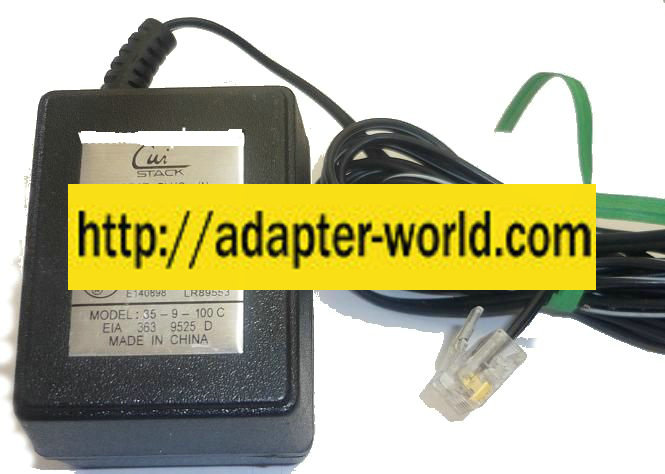 CUI STACK 35-9-100 C AC ADAPTER 9VDC 100mA NEW -( ) ETHERNET RJ