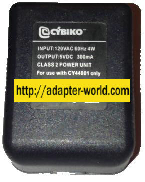 CYBIKO AC ADAPTER 5V DC 300mA NEW USB CONNECTOR CLASS 2 POWER U