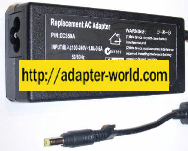 REPLACEMENT DC359A AC ADAPTER 18.5V 3.5A NEW 2.3x5.5x10.1mm