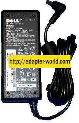 DELL PA-16 /PA16 AC ADAPTER 19V DC 3.16A 60Watts DESKTOP POWER