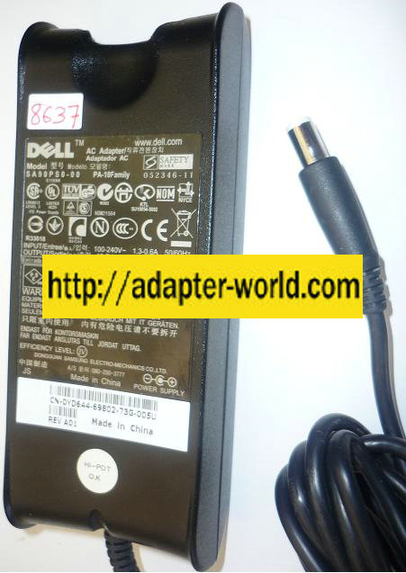 DELL SA90PS0-00 AC ADAPTER 19.5VDC 4.62A 90W NEW -( ) 5x7.3mm