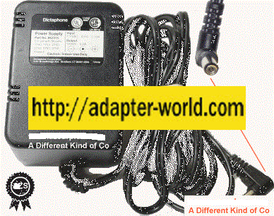 DICTAPHONE 862315 AC ADAPTER 16VDC 0.6A -( ) 2x5.5mm 90 ° 117vac