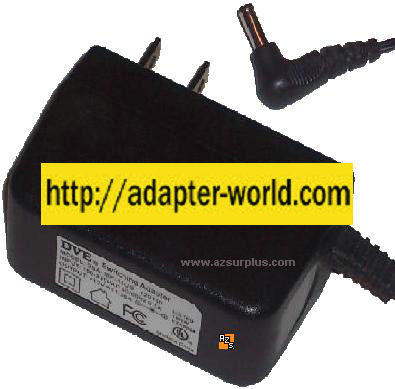 DVE DSA-0131F-12 US 12 AC ADAPTER 12VDC 1A 2.1mm center Positive