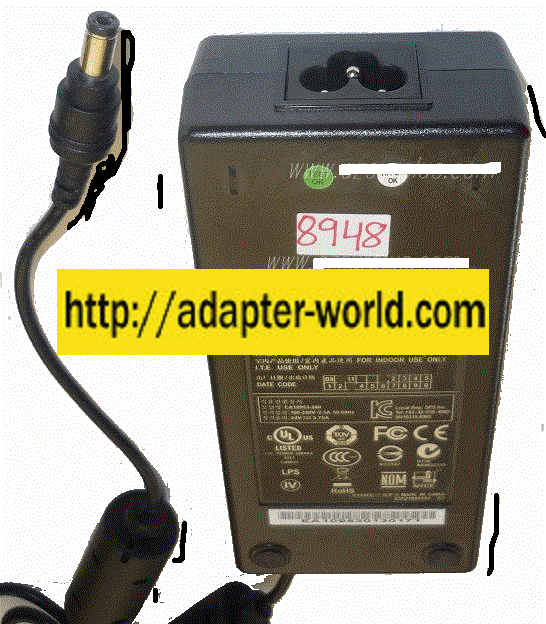 EDACPOWER EA10953 AC ADAPTER 24VDC 3.75A NEW -( ) 2x5.5x11.7mm