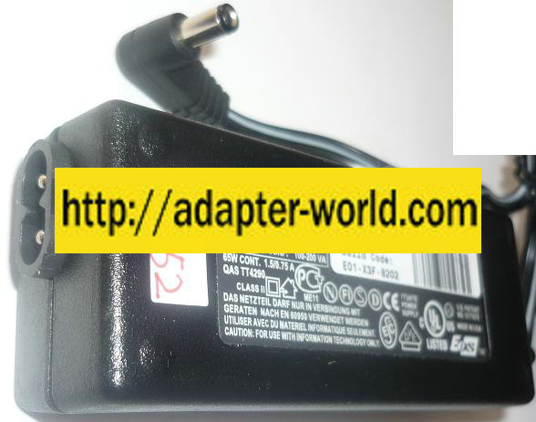 DVE EOS ZVC65SG24S18 AC ADAPTER 24VDC 2.7A NEW -( ) 2.5x5.5mm P