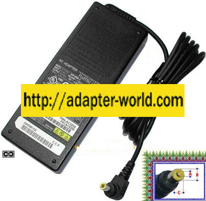 FUJITSU ADP-80NB A AC ADAPTER 19VDC 4.22A -( ) 2.5x5.5mm 100-240