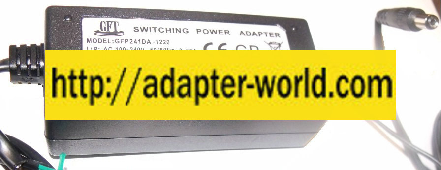 GFT GFP241DA-1220 AC ADAPTER 12V DC 2A New 2x5.5mm -( )-