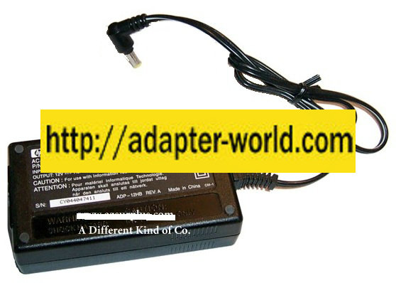 HP ADP-12HB AC ADAPTER 12VDC 1A New -( ) 3.4x5.5mm 90 ° Connecto
