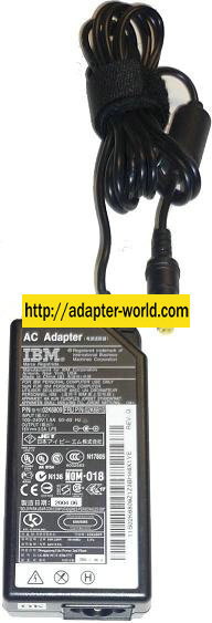 IBM 02K6808 AC ADAPTER 16VDC 3.5A NEW 2.6x5.5x11mm STRAIGHT