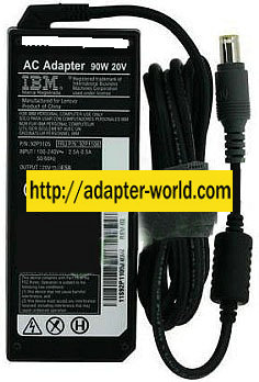 IBM 92P1105 AC ADAPTER 19Vdc 4.74A 5.5x7.9mm -( ) New 100-240va