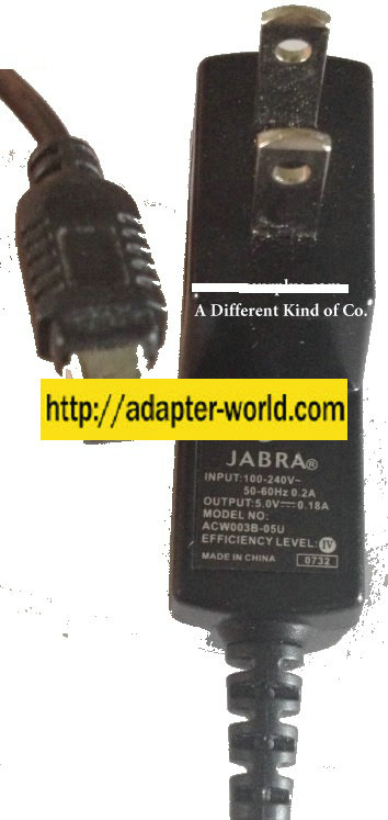 JABRA ACW003B-05U AC ADAPTER NEW 5VDC 0.18A USB CONNECTOR WA