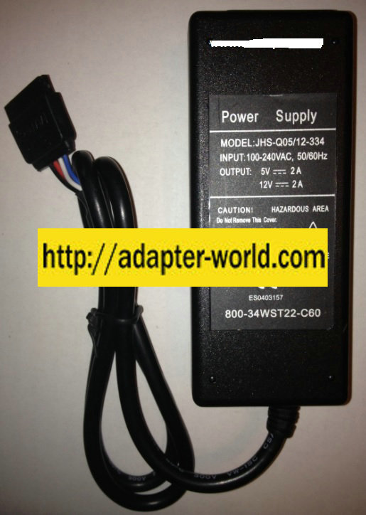 JHS-Q05/12-334 AC ADAPTER 5VDC 2A New ITE Power Supply 100-240