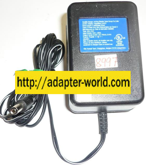 JIN DING JDA-12U1 AC ADAPTER 12VDC 700mA NEW -( ) 1.8x5.5mm ROU