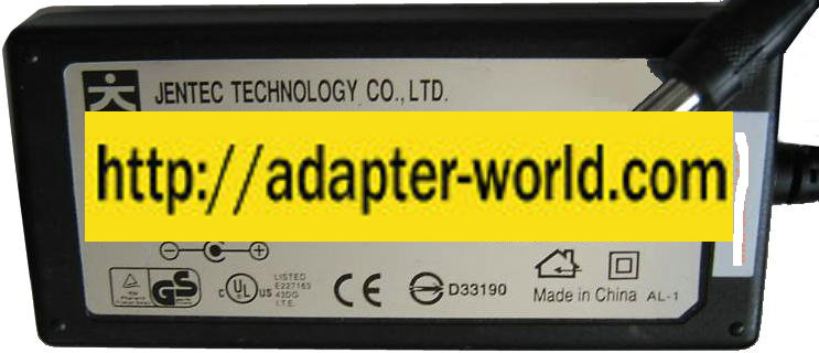 Jentec JTA0210P AC ADAPTER 12V 3A 2.5x5.5mm POWER SUPPLY Adaptor