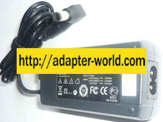 KENSINGTON M01062 AC ADAPTER 50W 12VDC 3A 19V 2.5A 5V 0.5A NEW