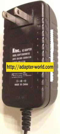 Ktec KSAFF1200200W1US AC ADAPTER 12VDC 2A NEW -( )- 2x5.3x10mm