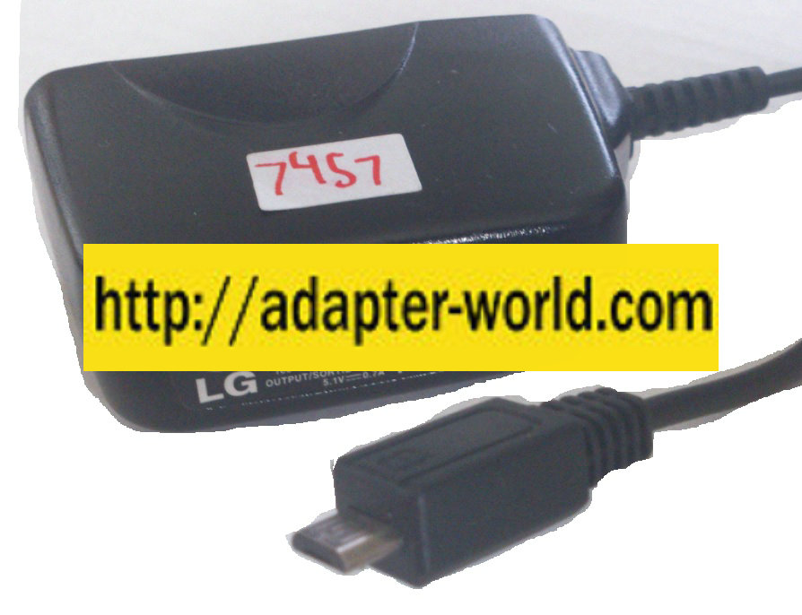 LG STA-U32WRI AC ADAPTER 5.1VDC 0.7A NEW MICRO-B USB CONNECTOR