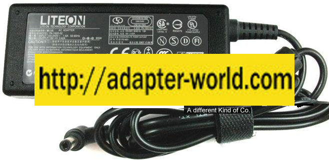 LITEON PA-1650-02 AC ADAPTER 19V DC 3.42A NEW 2x5.5x9.7mm