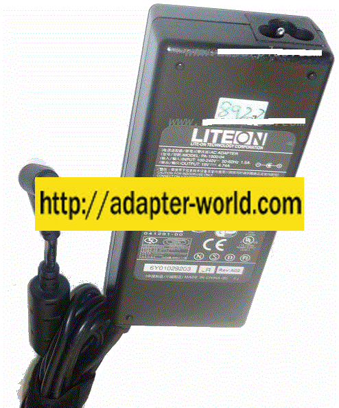 LITEON PA-1900-04 AC ADAPTER 19VDC 4.74A NEW -( ) 1.5x5.5x10.8m