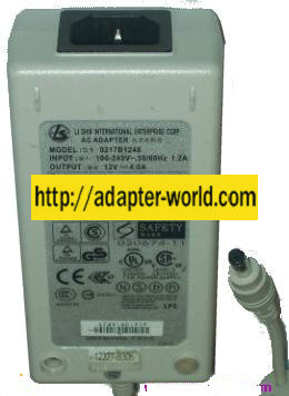 LI SHIN 0217B1248 AC ADAPTER 12VDC 4A -( )- 2x5.5mm 100-240vac P