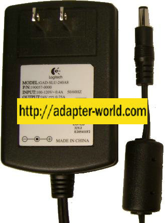Logitech GAD-SLU-240A8 AC adapter 24Vdc 0.75A -( )- 190057-1001