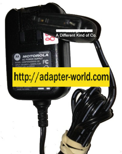 MOTOROLA ODMPW00000002-100 AC ADAPTER 5VDC 800mA New -( )- Cell