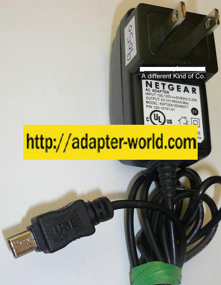 NETGEAR KWT05A19DN6071 AC ADAPTER 5VDC 900mA NEW USB PIN CONNE