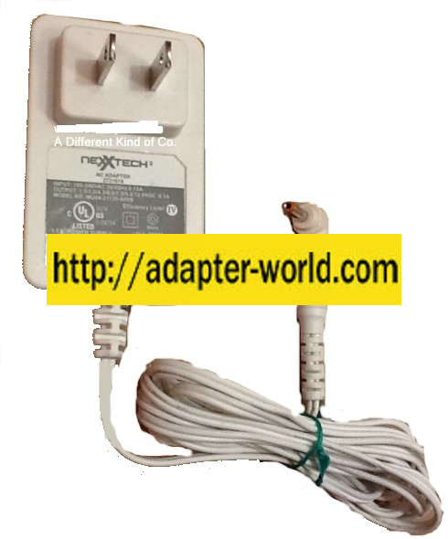 NEXXTECH MU04-21120-A00S AC ADAPTER 1.5A 12VDC New -( )- 1.4 x