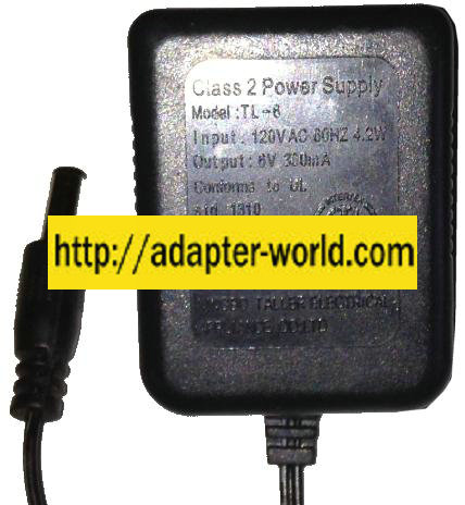 NINGBO TALLER ELECTRICAL TL-6 AC ADAPTER 6VDC 0.3A NEW 2.1x5.4