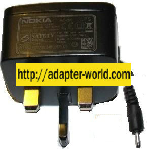 NOKIA AC-3X AC ADAPTER CELL PHONE CHARGER 5.0V 350mA EUOROPE VER