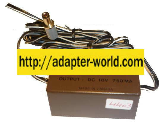 NAVTEL Car DC ADAPTER 10VDC 750mA POWER SUPPLY for Testing Times